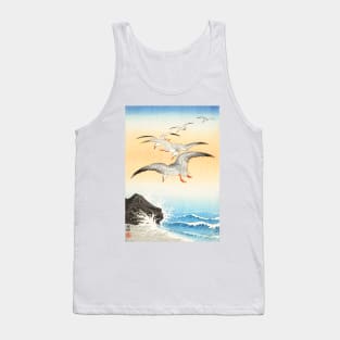 Five seagulls above turbulent sea (1900 - 1930) by Ohara Koson - Original Tank Top